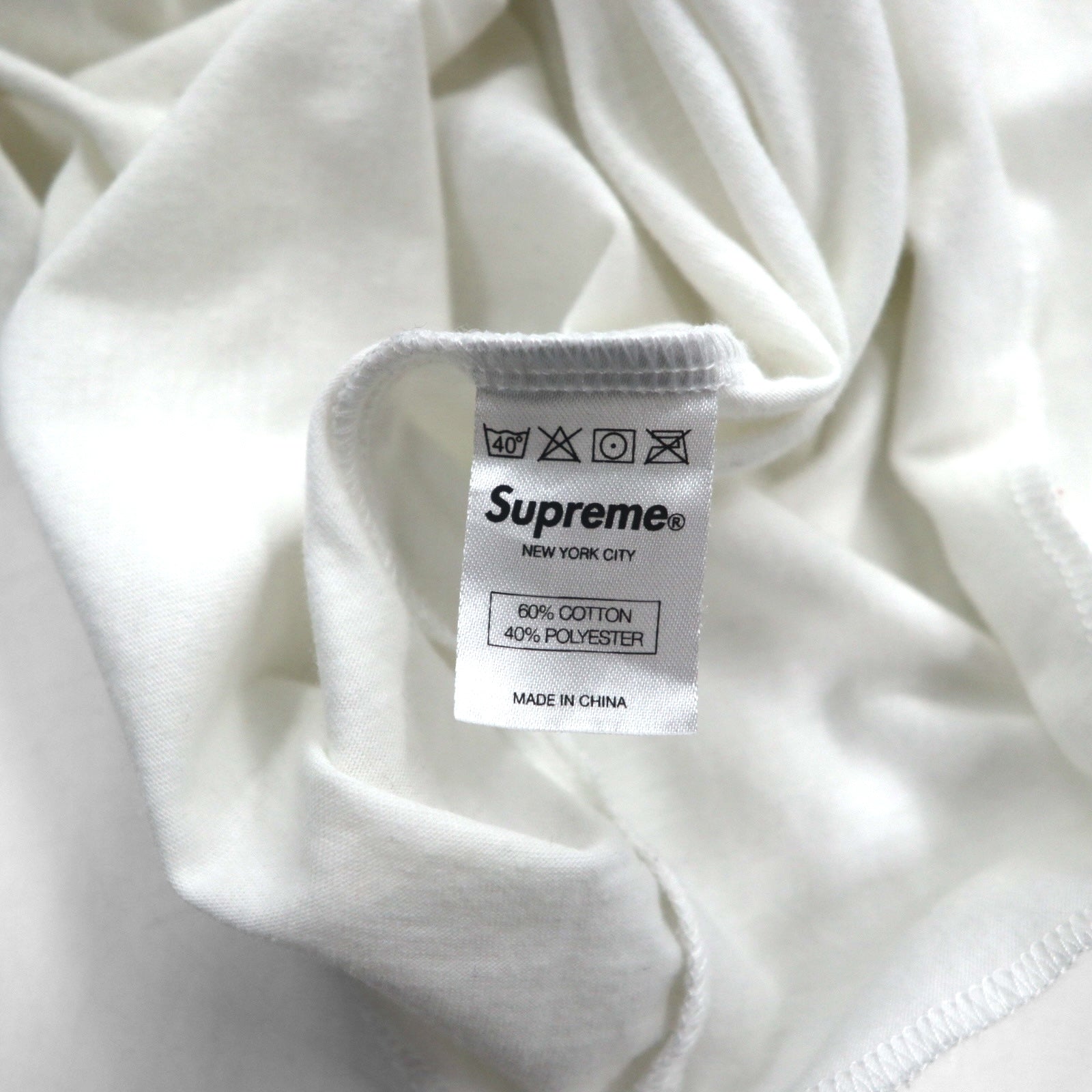 Supreme T-shirt bicolore girocollo con bottoni M Nero Bianco Logo sul retro CITY AND COUNTRY 12SS