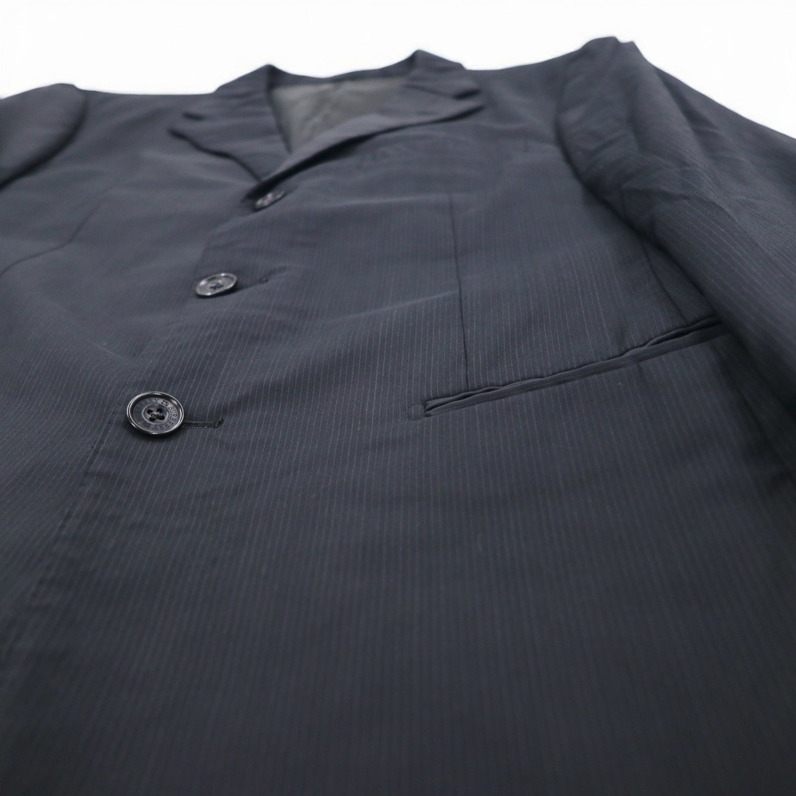 BURBERRY BLACK LABEL Abito 3 pezzi M nero a righe BMD40-109-09 Prodotto in Giappone
