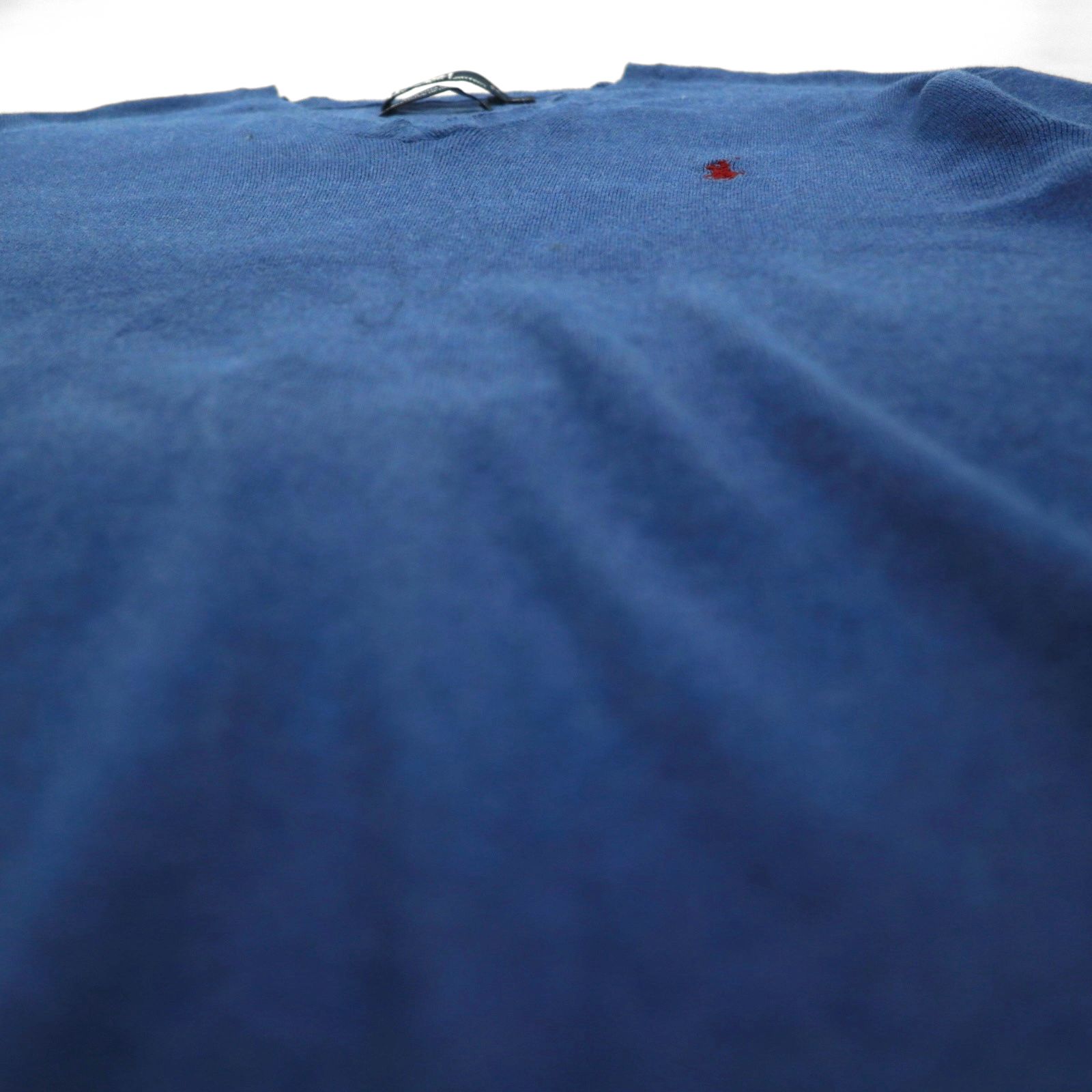 Polo Ralph Lauren 90年代 Vネック ピマコットン ニット セーター XL ネイビー スモールポニー刺繡