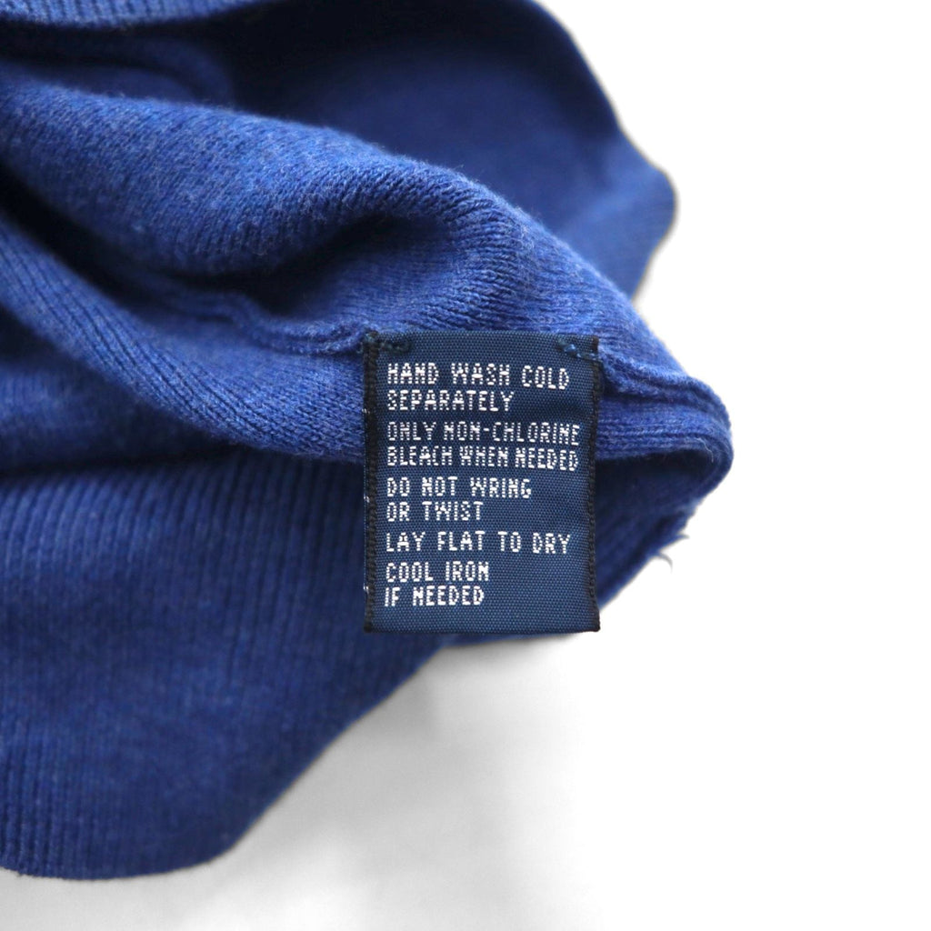 Polo Ralph Lauren 90年代 Vネック ピマコットン ニット セーター XL ネイビー スモールポニー刺繡