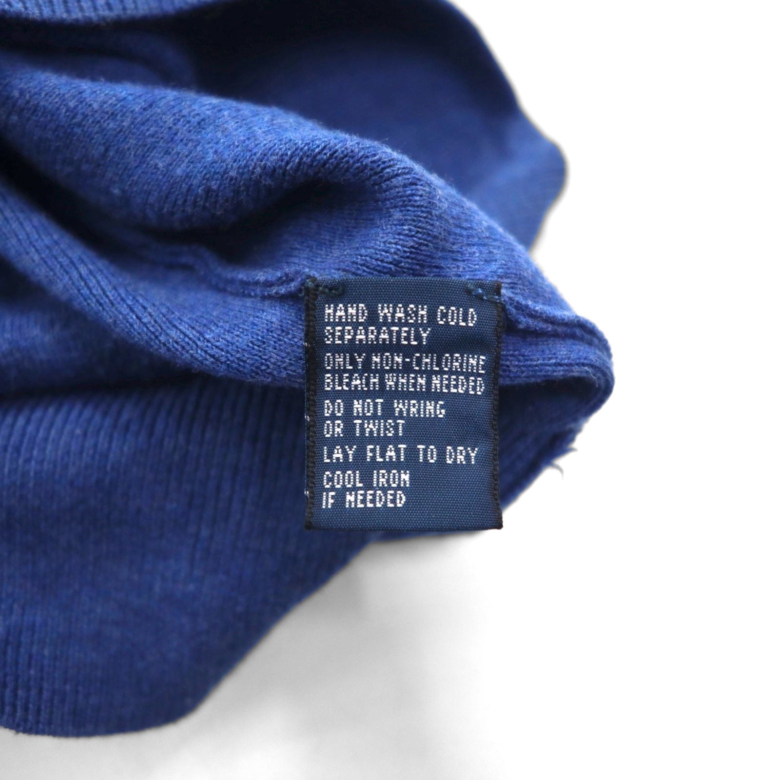 Polo Ralph Lauren 90年代 Vネック ピマコットン ニット セーター XL ネイビー スモールポニー刺繡
