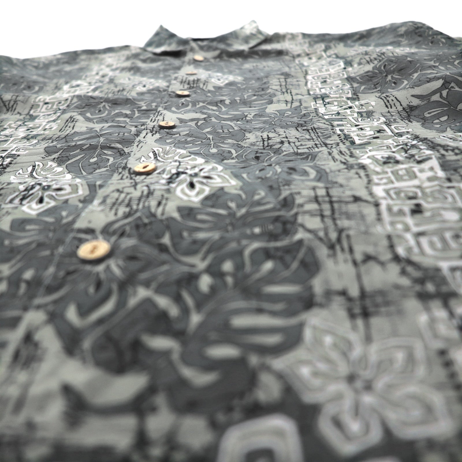 Vintage 90s Hawaiian Shirt 90年代 OXIDE アロハシャツ XL ビッグサイズ カーキ ポリエステル 総柄
