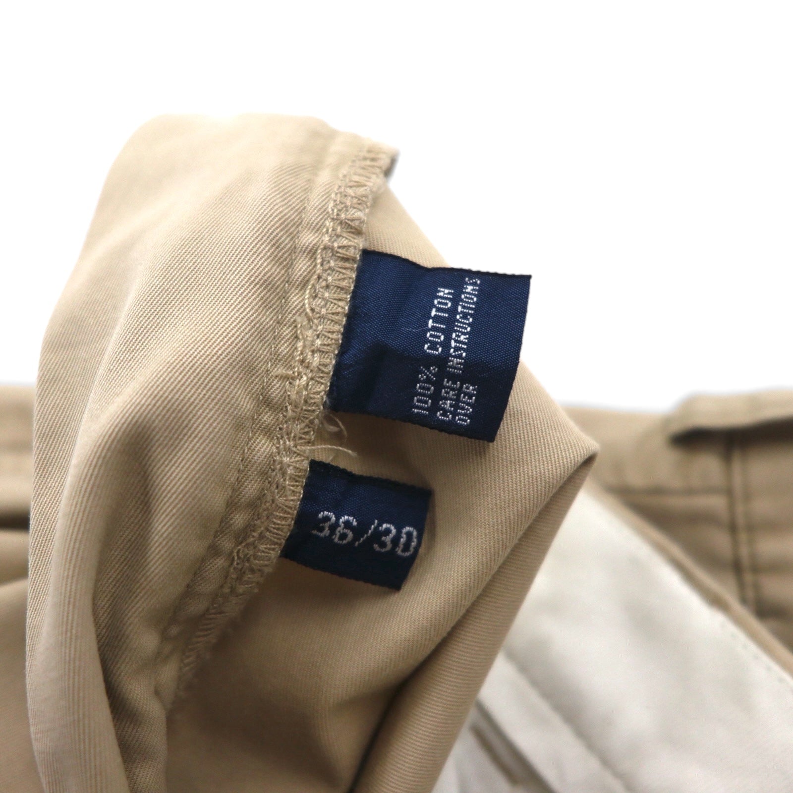 Polo by Ralph Lauren anni '90 HAMMOND PANT Chino Polo 2 Pieghe Pantaloni Chino Larghi L Beige Cotone