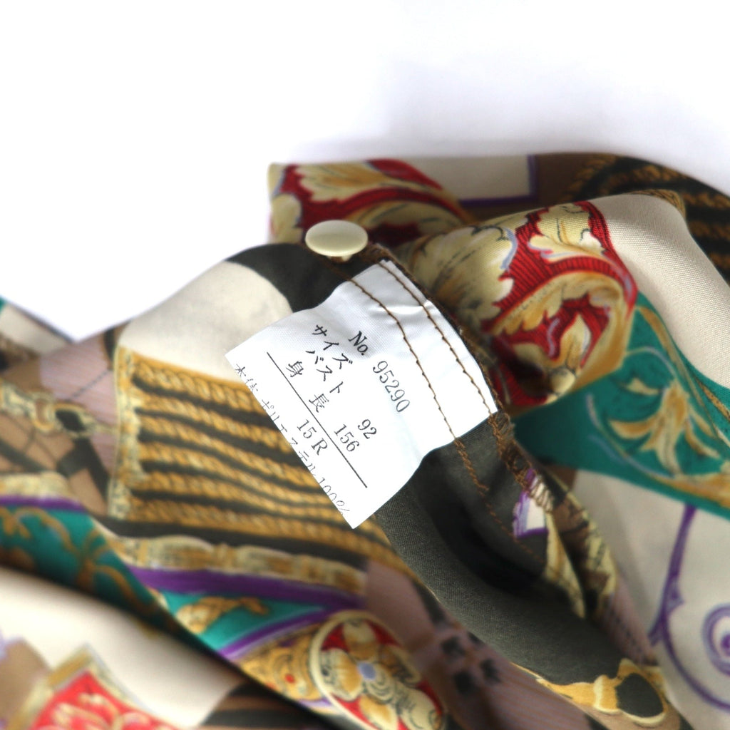 Vintage Blouse Anni '90 a Fantasia Retrò Moraure Stampa a Foulard Blusa Retrò XL Multicolore Poliestere