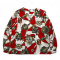Vintage 90s Japan Made Retro Patterned Blouse Sampaquita スカーフ レトロ ブラウス M レッド