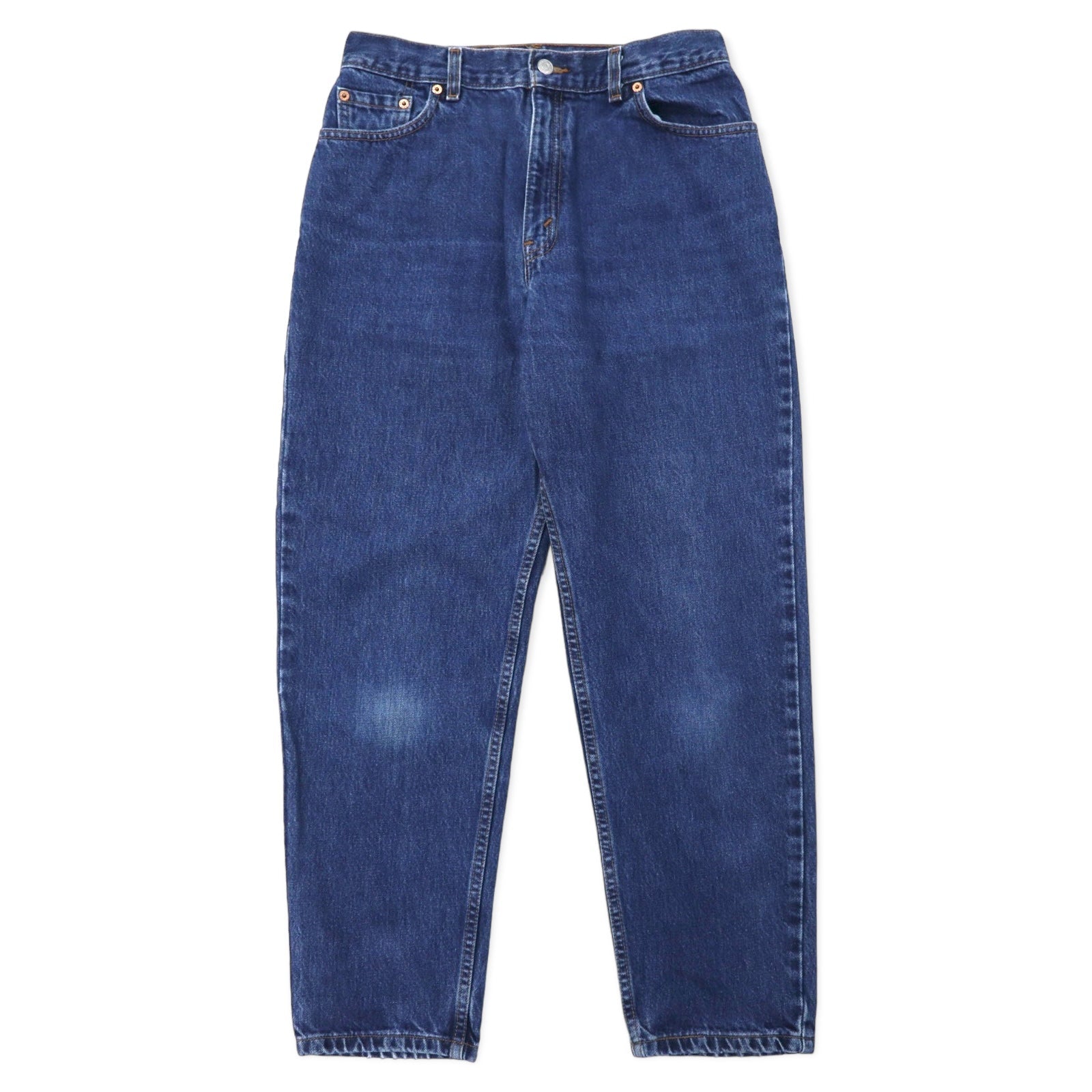 Levi's USA 550 Relaxed Fit Tapered Jeans 12 Blu Cotone Chiusura a Cerniera Bottone 512