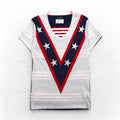 yoshio kubo × LOVELESS T-shirt scollo a V M bianco fantasia a stelle GUILD PRIME edizione speciale made in Japan