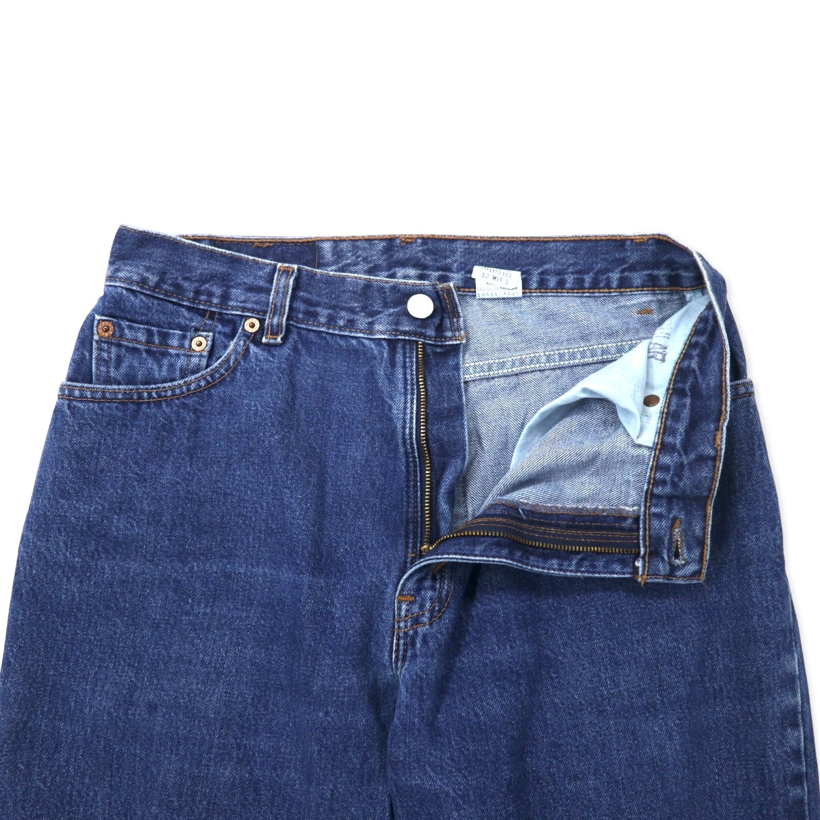 Levi's USA 550 Relaxed Fit Tapered Jeans 12 Blu Cotone Chiusura a Cerniera Bottone 512