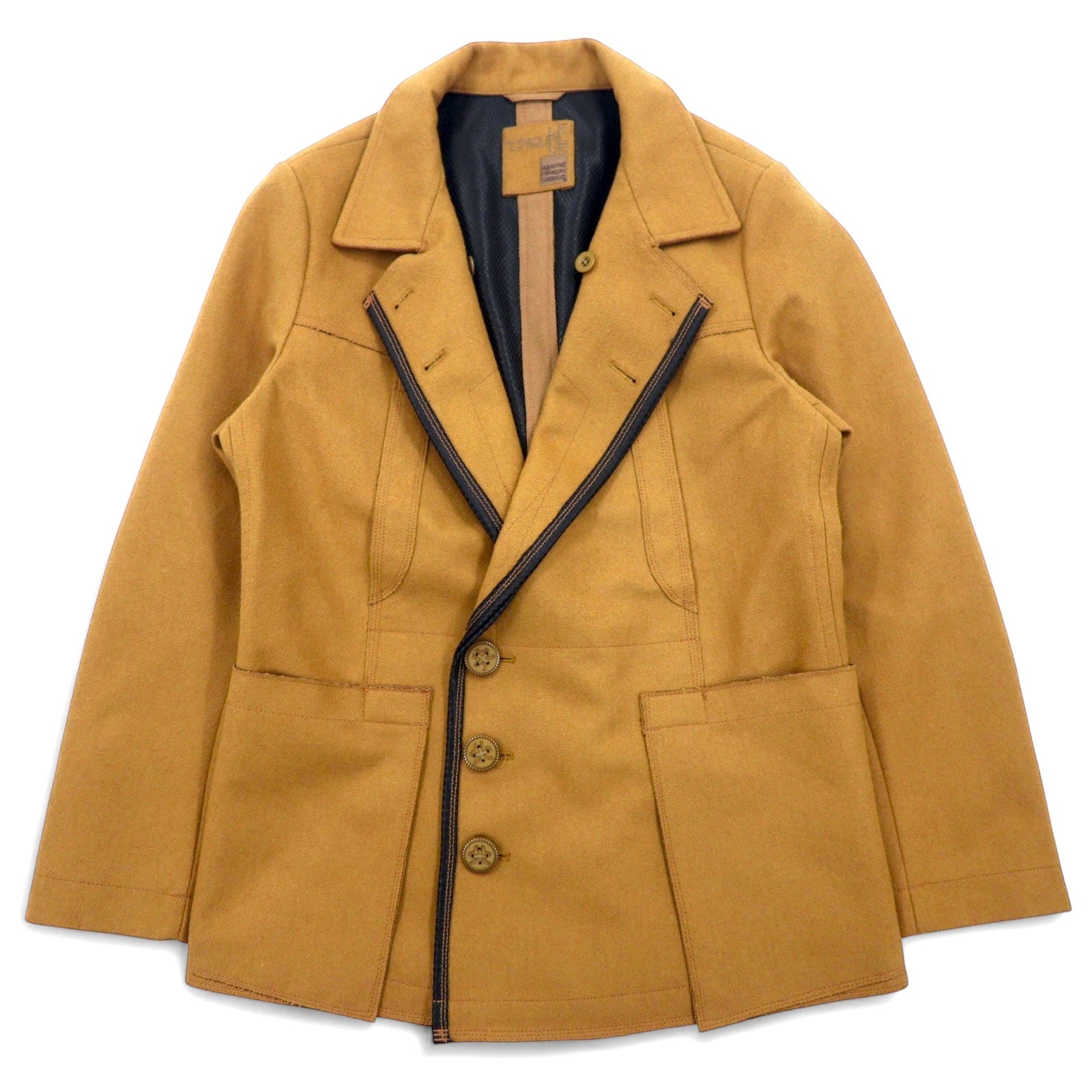 MARITHE FRANCOIS GIRBAUD Giacca Doppiopetto in Tweed Beige di Lana M M7-4760