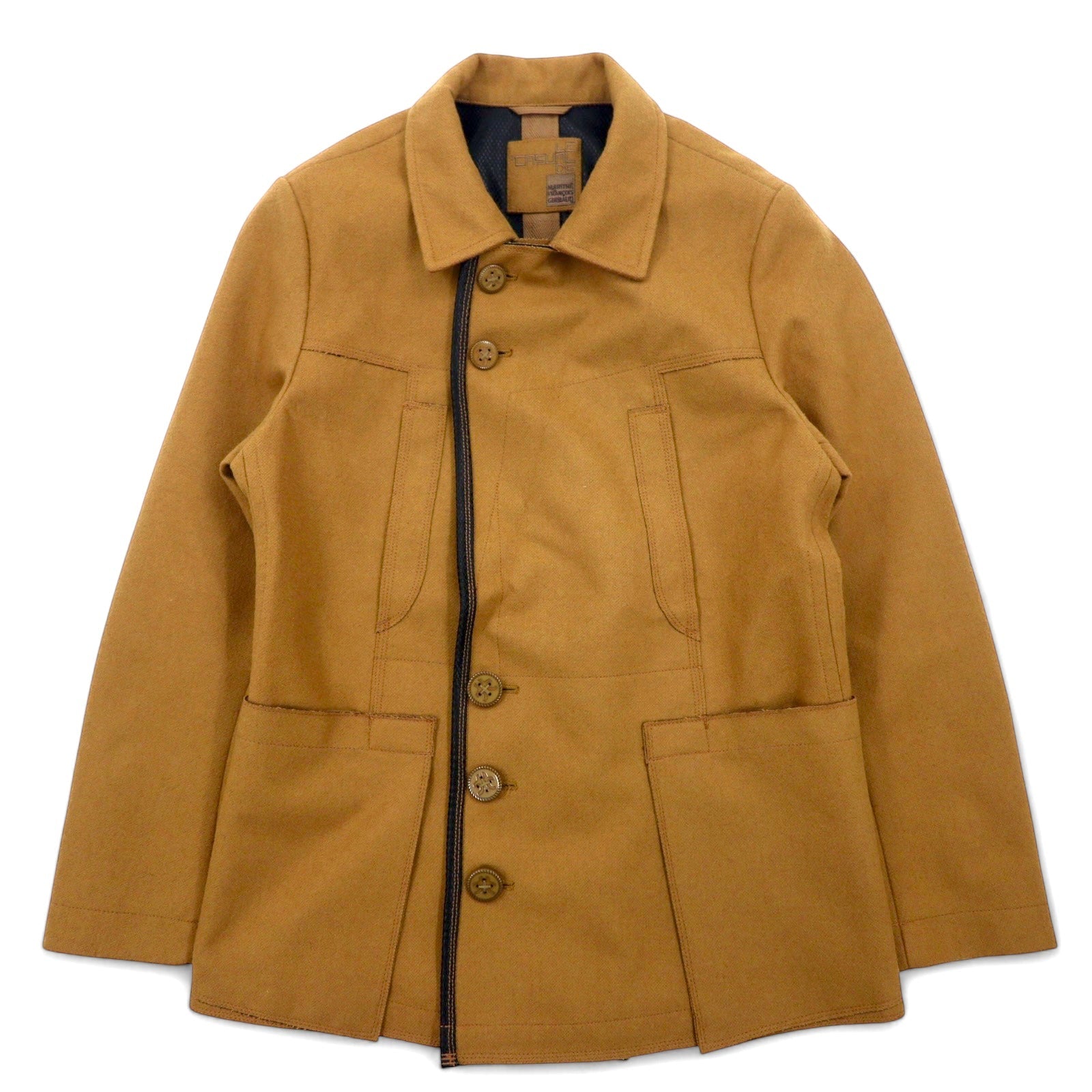 MARITHE FRANCOIS GIRBAUD Giacca Doppiopetto in Tweed Beige di Lana M M7-4760