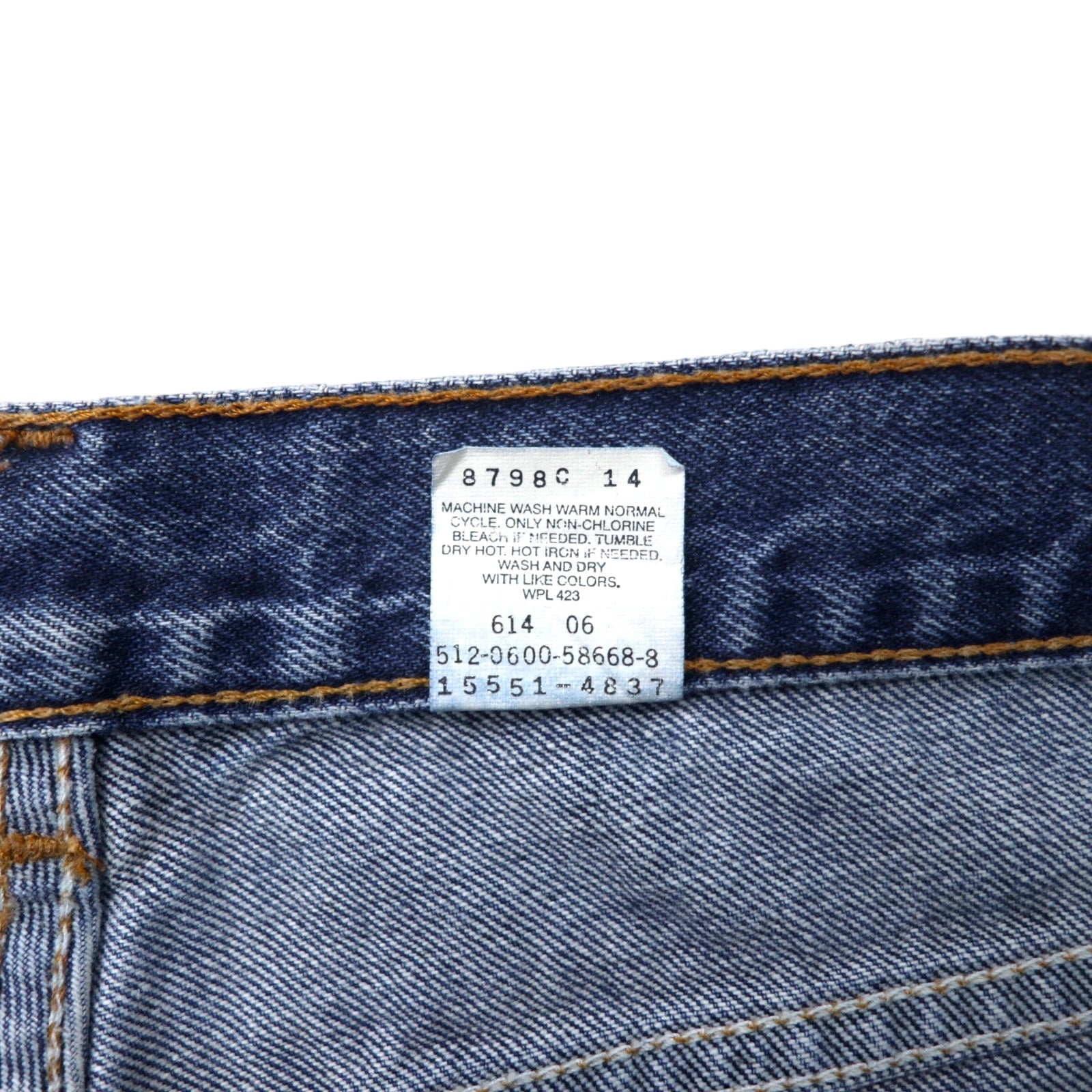 Levi's USA 550 Relaxed Fit Tapered Jeans 12 Blu Cotone Chiusura a Cerniera Bottone 512