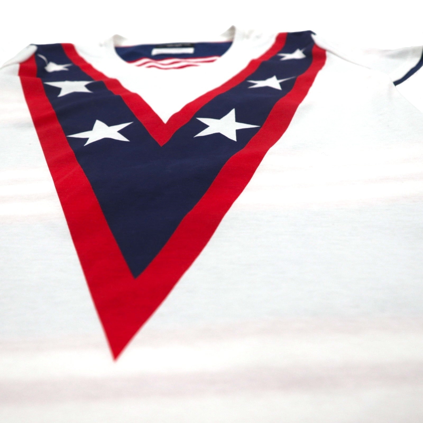 yoshio kubo × LOVELESS T-shirt scollo a V M bianco fantasia a stelle GUILD PRIME edizione speciale made in Japan