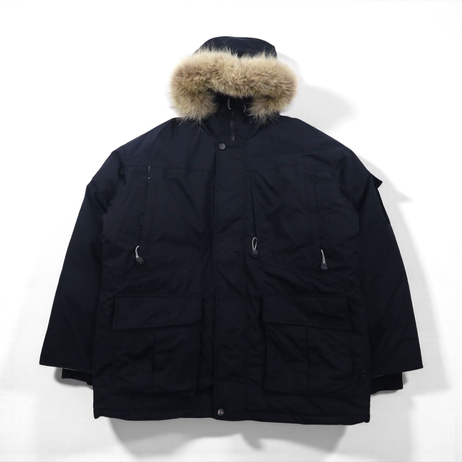 Columbia アイスウィンドパーカー ICE WIND PARKA ダウンジャケット XL ブラック ファー着脱可 ドローコード XM5329