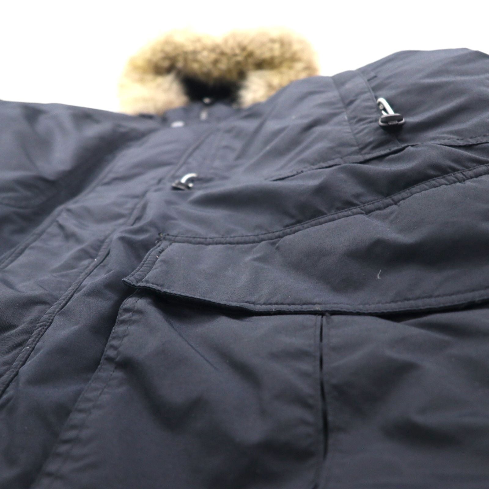 Columbia アイスウィンドパーカー ICE WIND PARKA ダウンジャケット XL ブラック ファー着脱可 ドローコード XM5329
