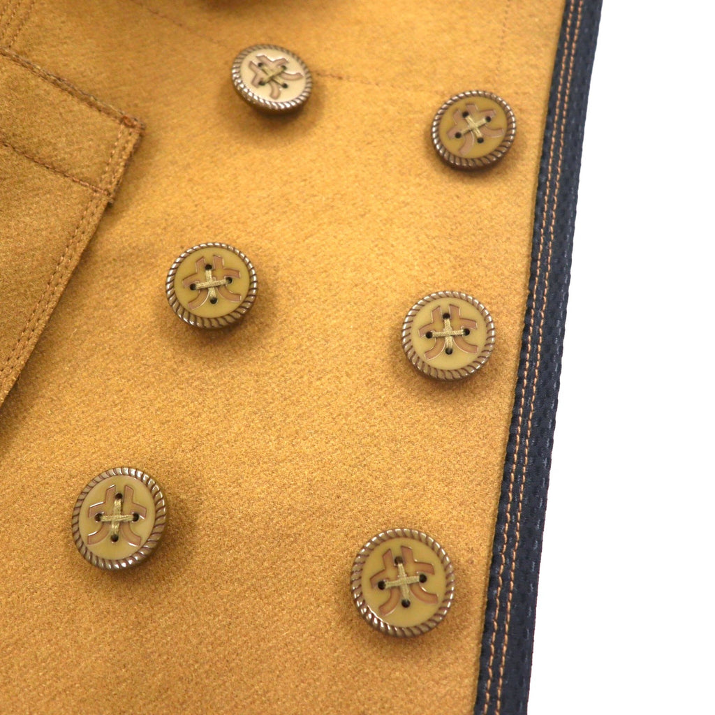 MARITHE FRANCOIS GIRBAUD Giacca Doppiopetto in Tweed Beige di Lana M M7-4760