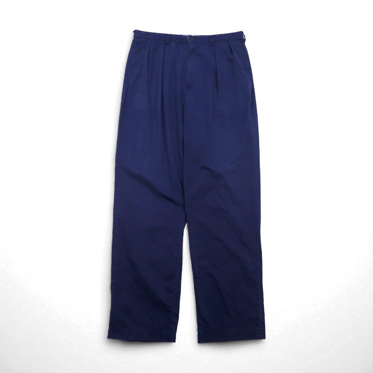 POLO GOLF RALPH LAUREN anni '90 pantalone chino ampio a due pinces L blu navy cotone