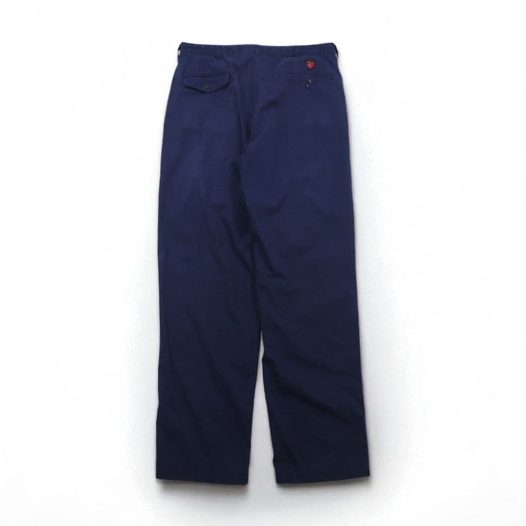 POLO GOLF RALPH LAUREN anni '90 pantalone chino ampio a due pinces L blu navy cotone