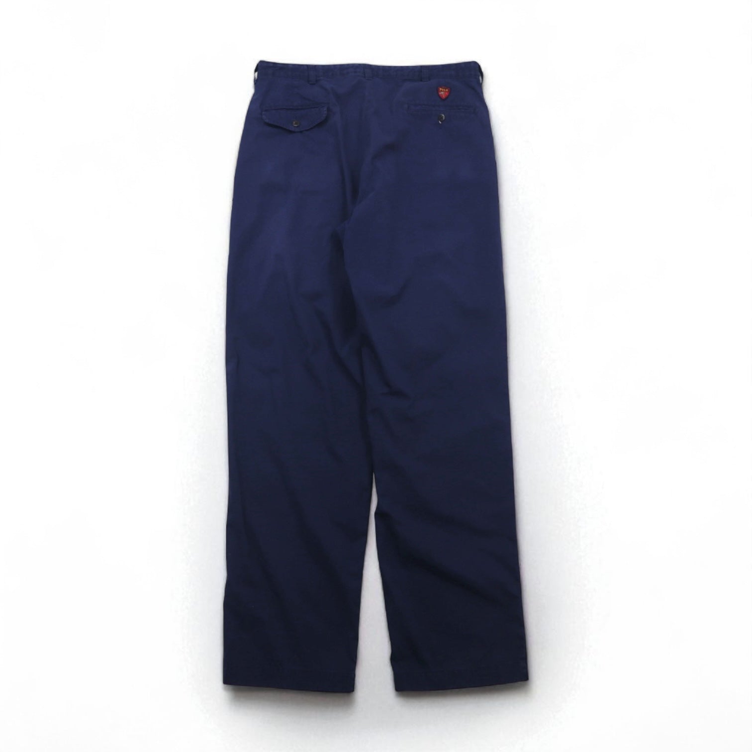 POLO GOLF RALPH LAUREN anni '90 pantalone chino ampio a due pinces L blu navy cotone