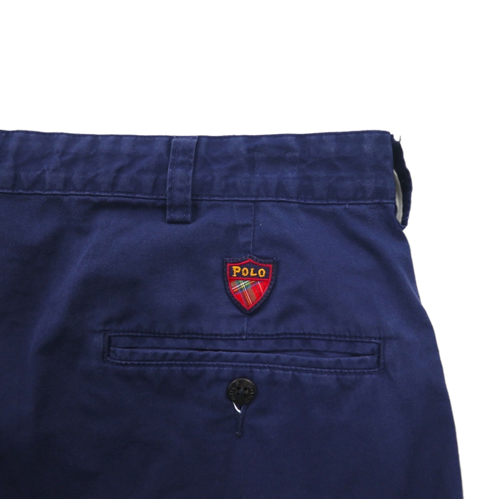 POLO GOLF RALPH LAUREN anni '90 pantalone chino ampio a due pinces L blu navy cotone