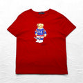 POLO RALPH LAUREN ポロベア プリント Tシャツ L レッド コットン