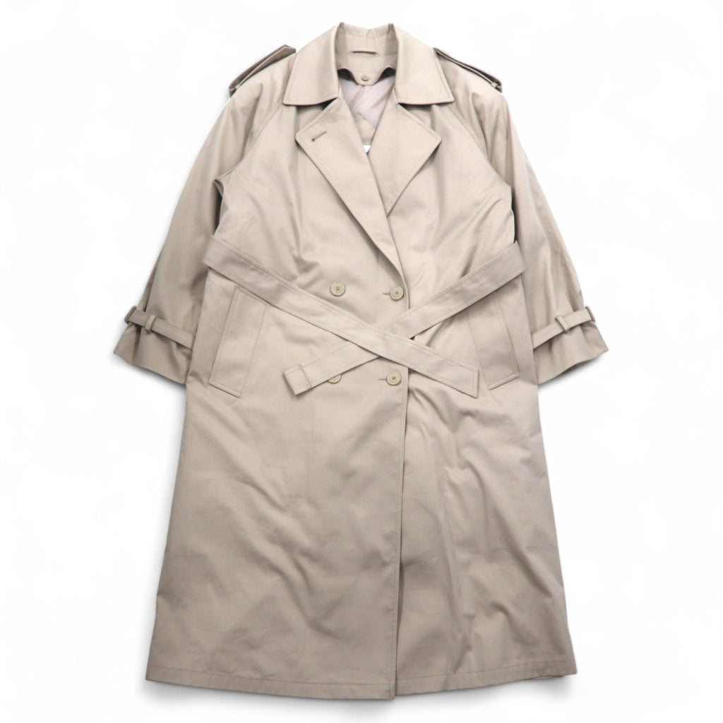 John Weitz trench doppiopetto anni '90 made in Polonia, taglia L, beige, con cintura e fodera rimovibile.