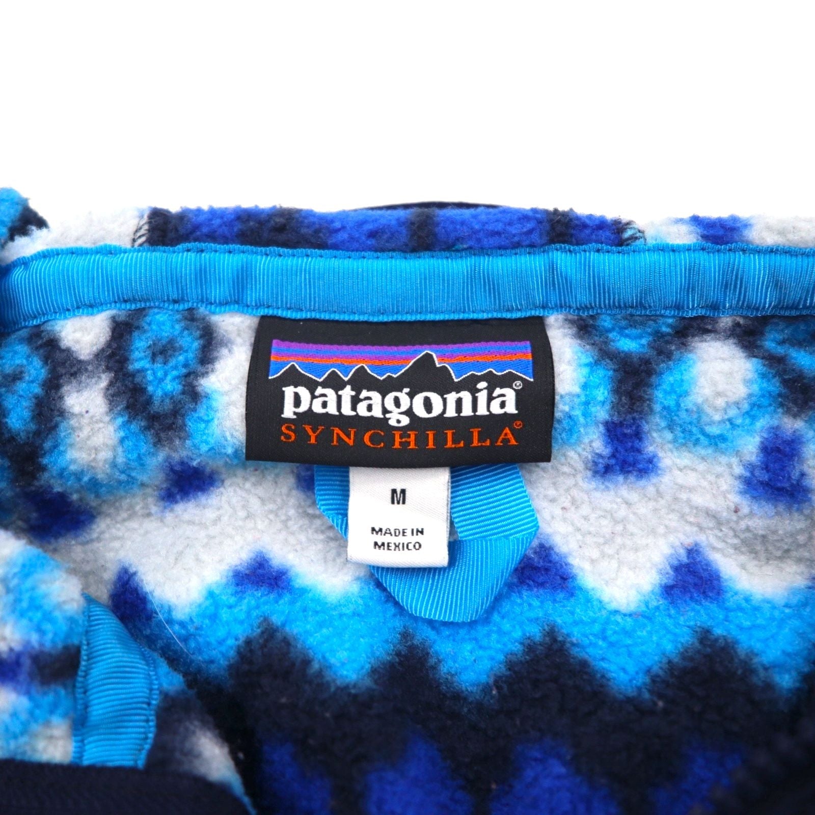 Patagonia シンチラ SYNCHILLA フリース パーカー M ブルー ノルディック柄 25270