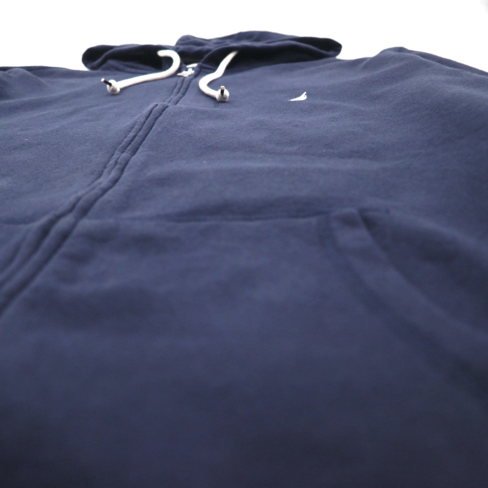 NAUTICA Felpa Full Zip Taglia Grande 2XL Blu Scuro con Interno Felpato e Logo Ricamato