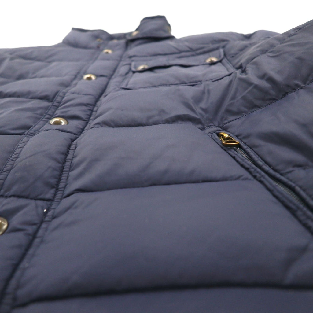 Polo Ralph Lauren ダウンジャケット XL ネイビー チンストラップ 胸ポケット スタンドカラー