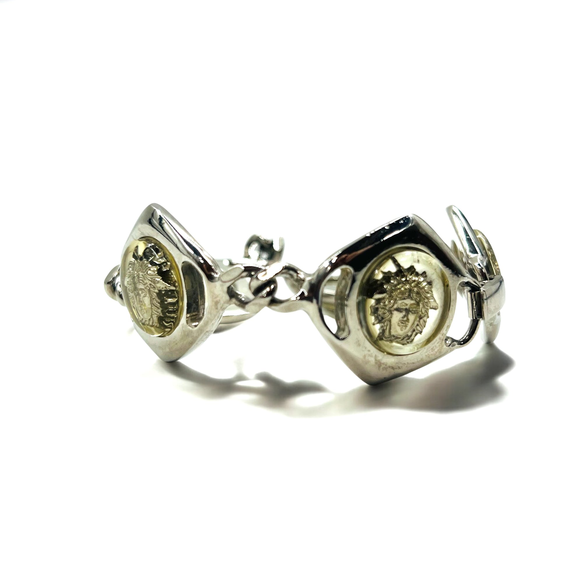 GIANNI VERSACE Bracciale vintage Medusa in argento, metallo, Made in Italy