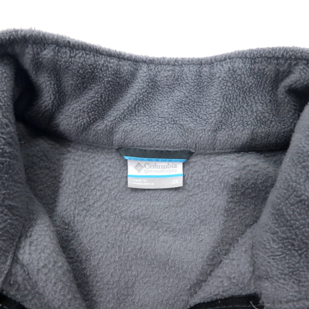 Giacca in pile con zip intera bicolore Columbia 2X Grigio Nero Poliestere XS1247