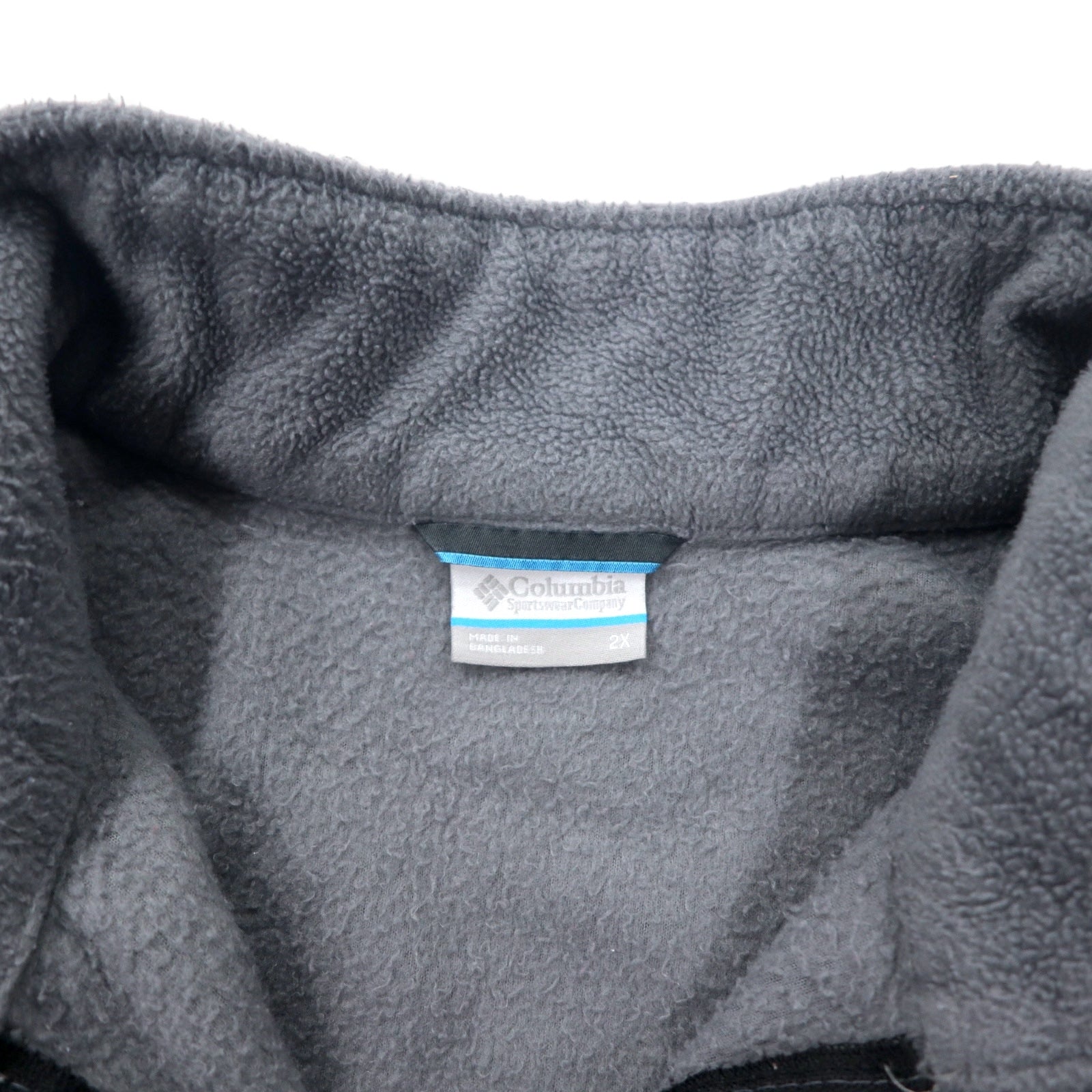 Giacca in pile con zip intera bicolore Columbia 2X Grigio Nero Poliestere XS1247