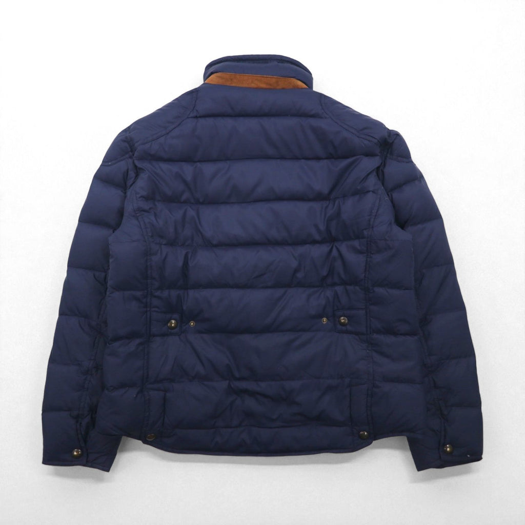Polo Ralph Lauren ダウンジャケット XL ネイビー チンストラップ 胸ポケット スタンドカラー