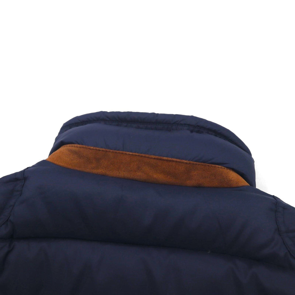 Polo Ralph Lauren ダウンジャケット XL ネイビー チンストラップ 胸ポケット スタンドカラー