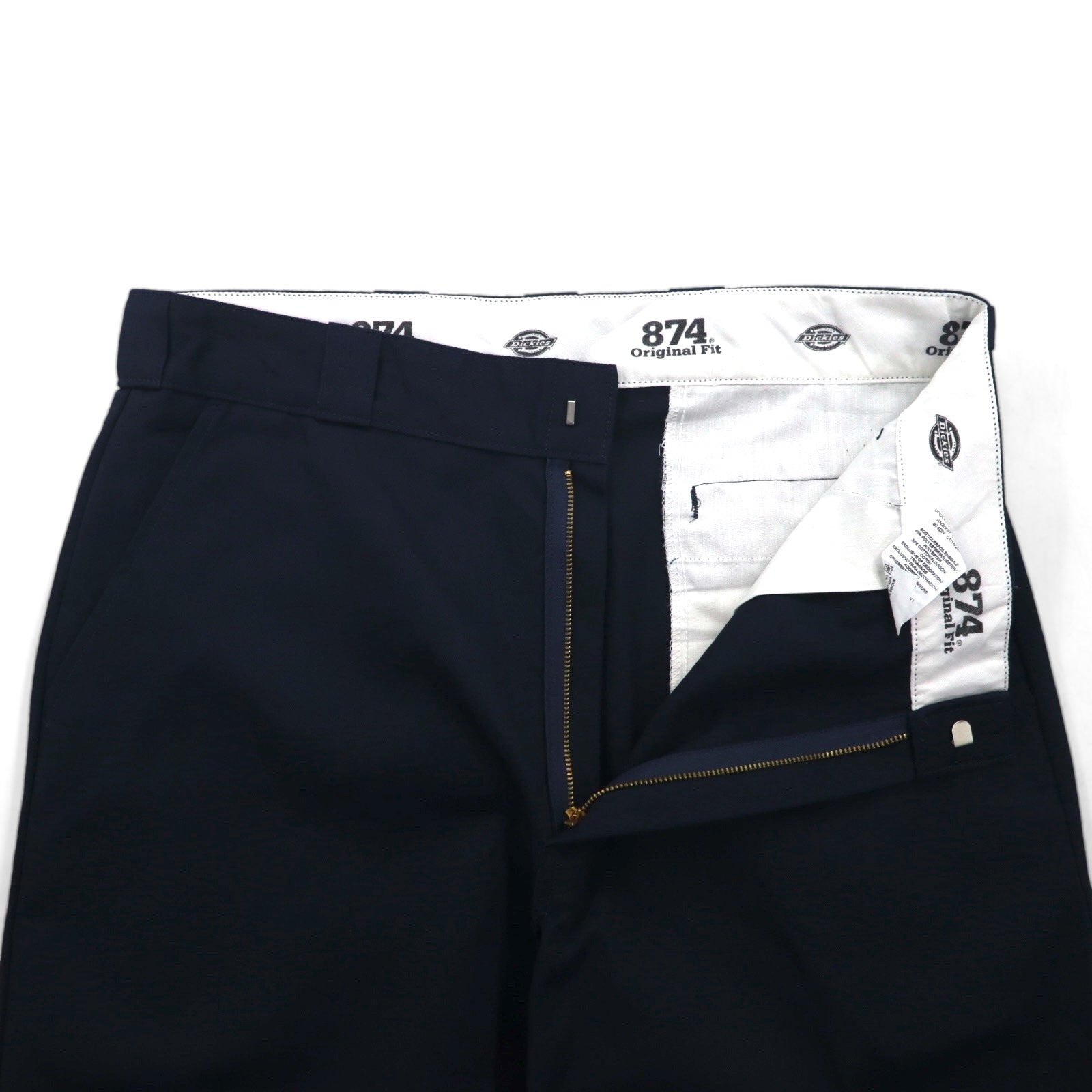 Dickies 874 Original Fit Pantaloni da Lavoro Chino L Blu Navy Poliestere Cotone