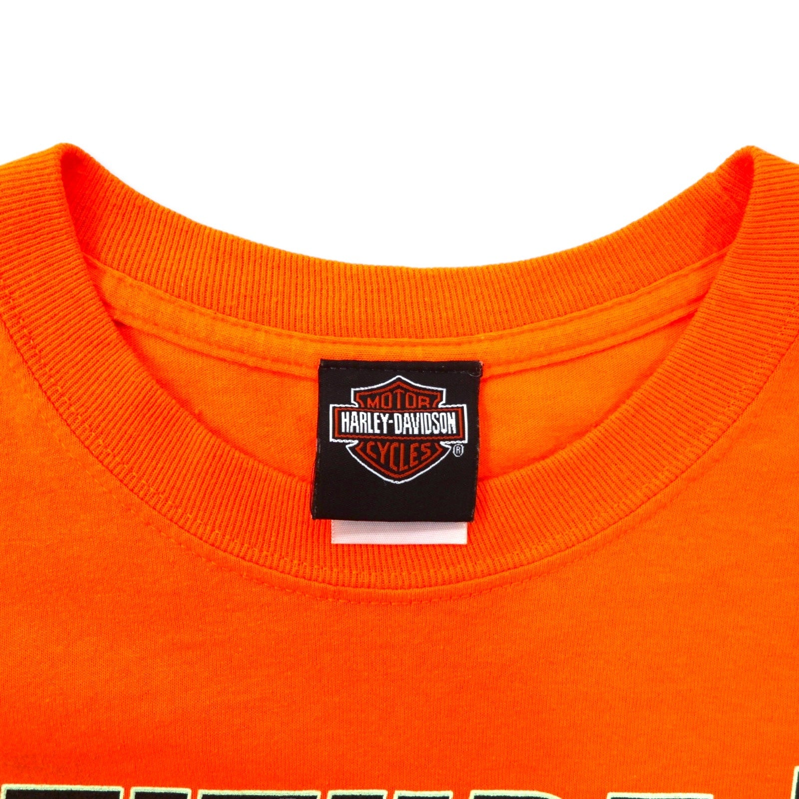 HARLEY DAVIDSON Maglietta a maniche lunghe con motivo Fire Design L/S T-shirt XL Arancione Cotone ATTITUDE INCLUDED Taglia grande