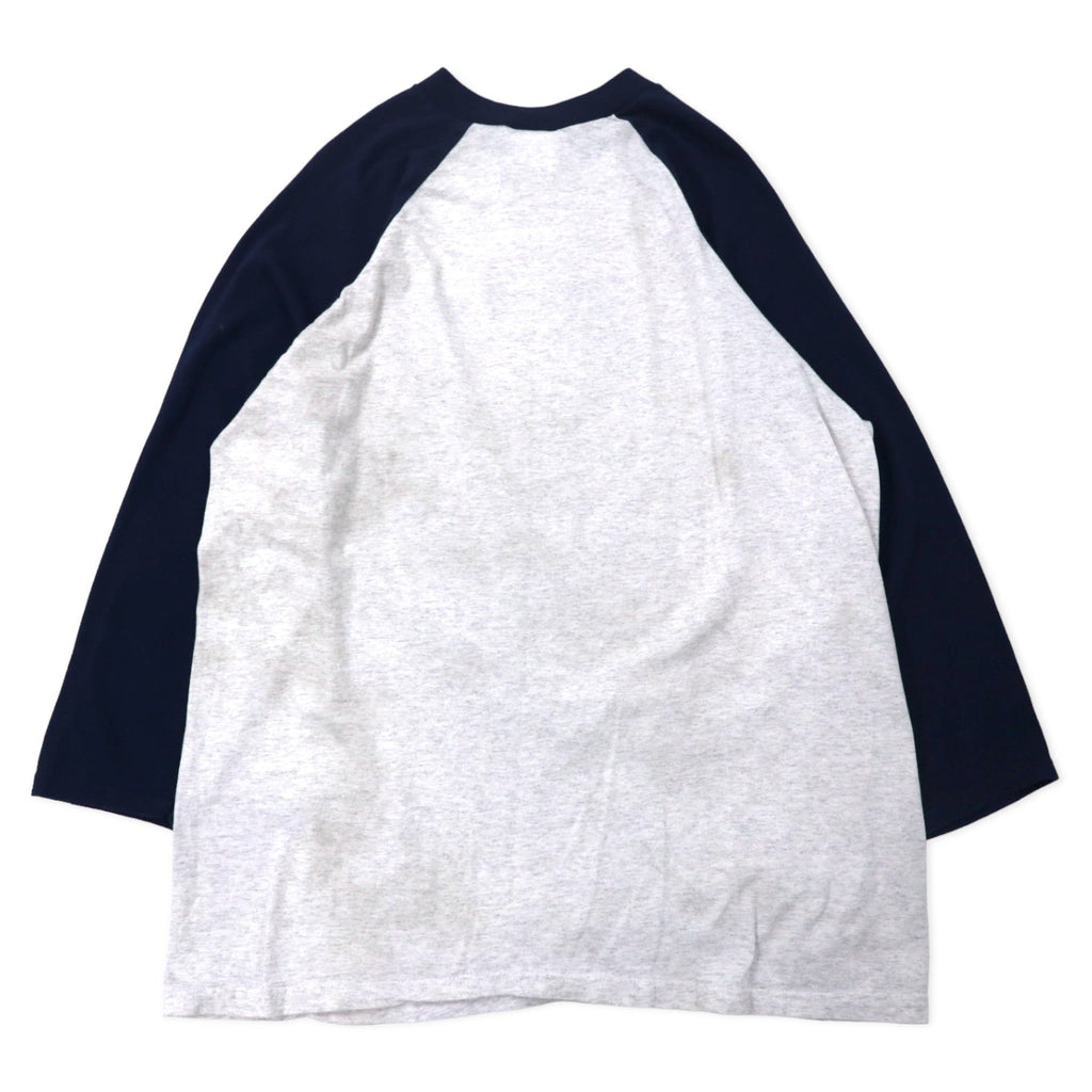 T-shirt a maniche raglan LOGO ATHLETIC MLB anni '90, Made in USA, XL, grigio navy, cotone, Mariners, taglia grande