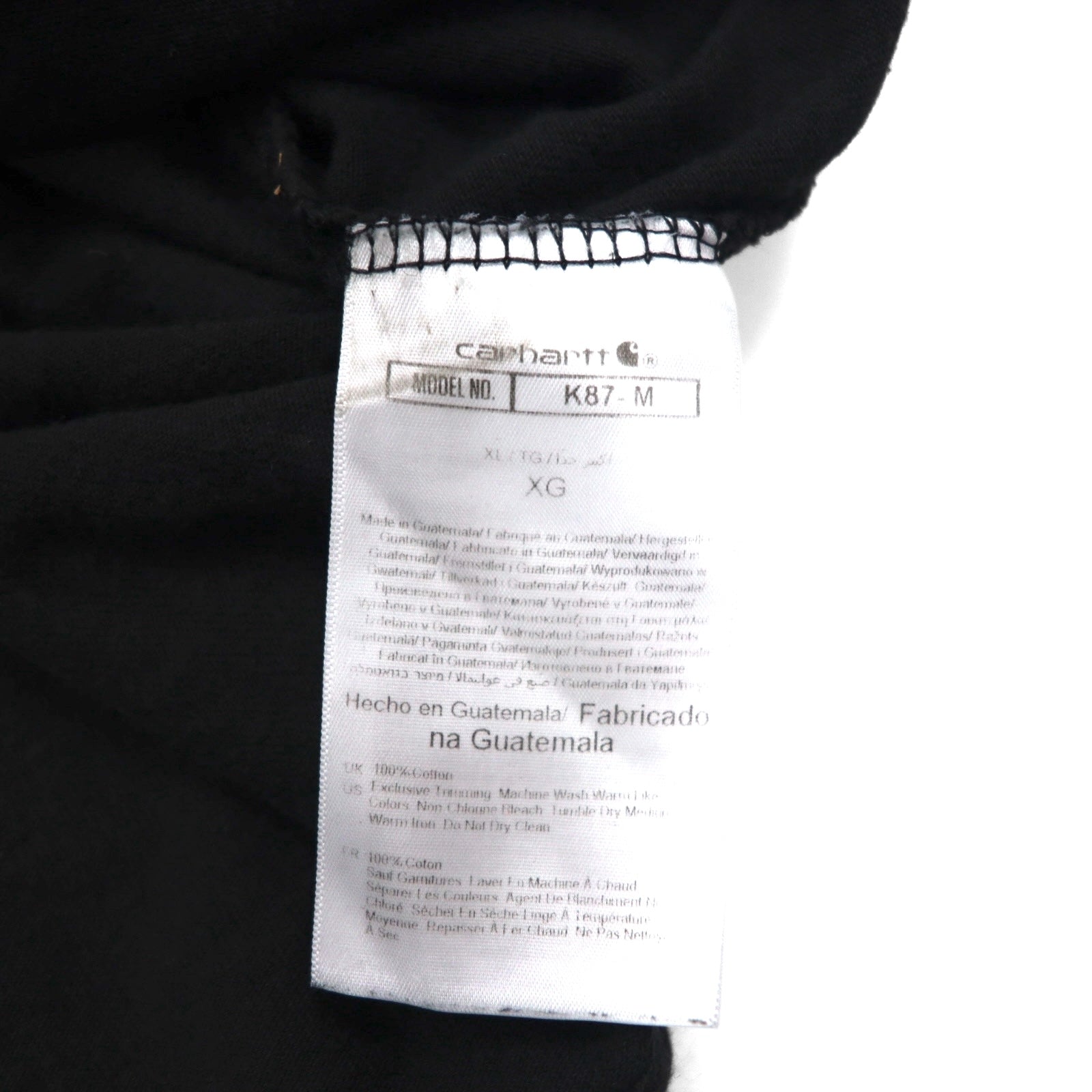 Carhartt T-shirt taschino taglio comodo XL LOOSE FIT nero cotone