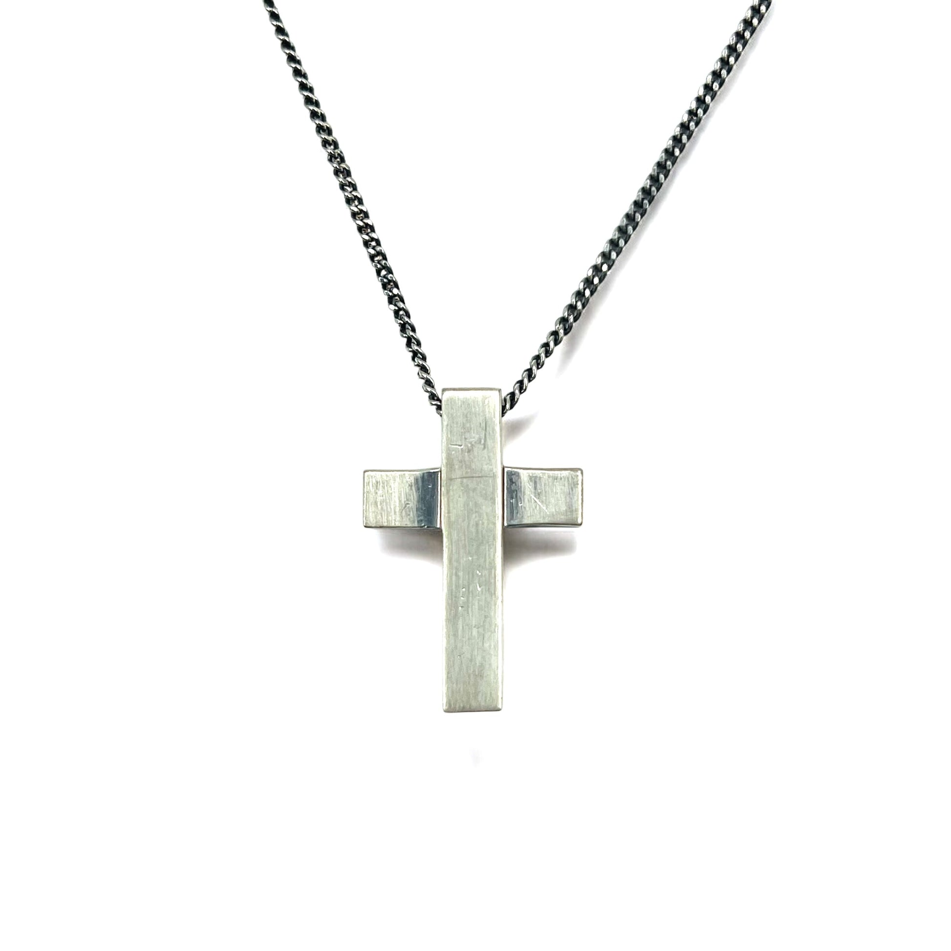 GUCCI - Collana/Girocollo con ciondolo a croce "Fancy" in argento sterling 925, Made in Italy