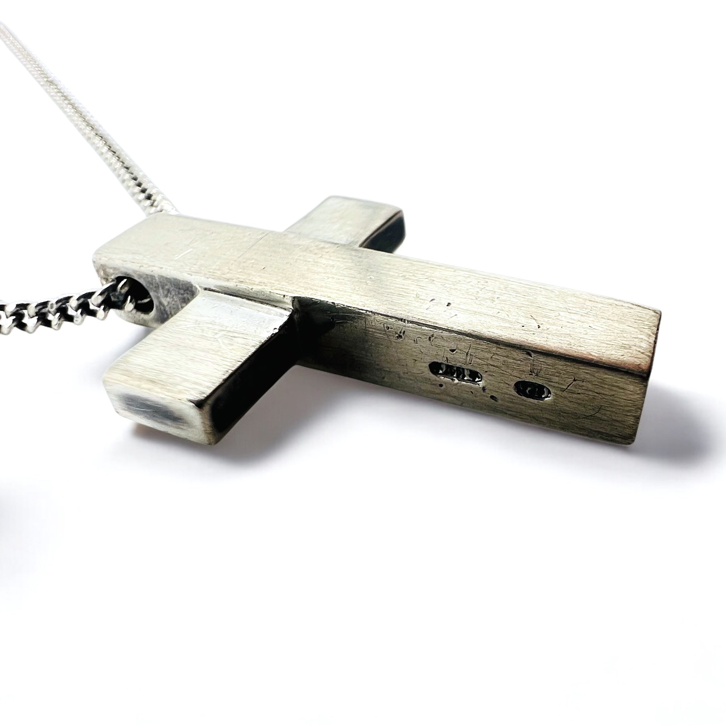 GUCCI - Collana/Girocollo con ciondolo a croce "Fancy" in argento sterling 925, Made in Italy