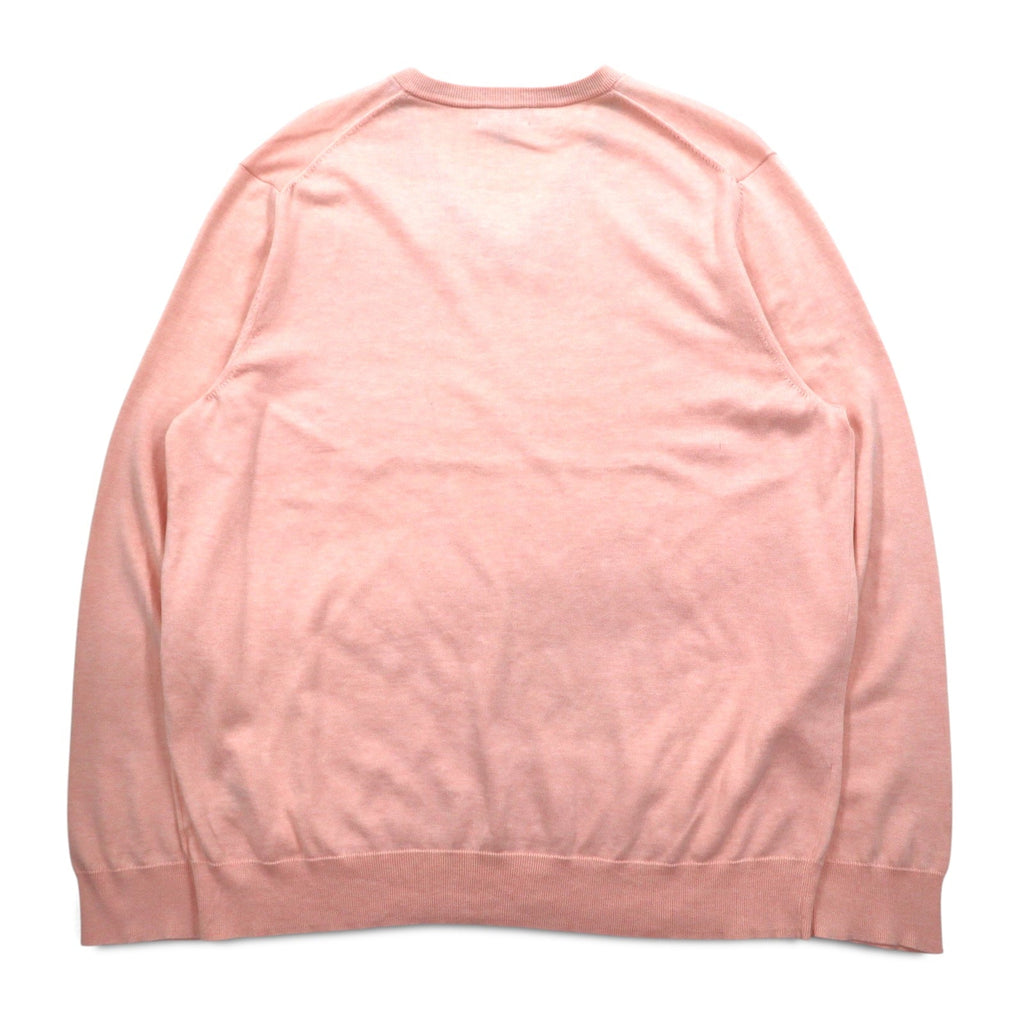 BROOKS BROTHERS Maglione a V in cotone Supima, taglia XL, beige