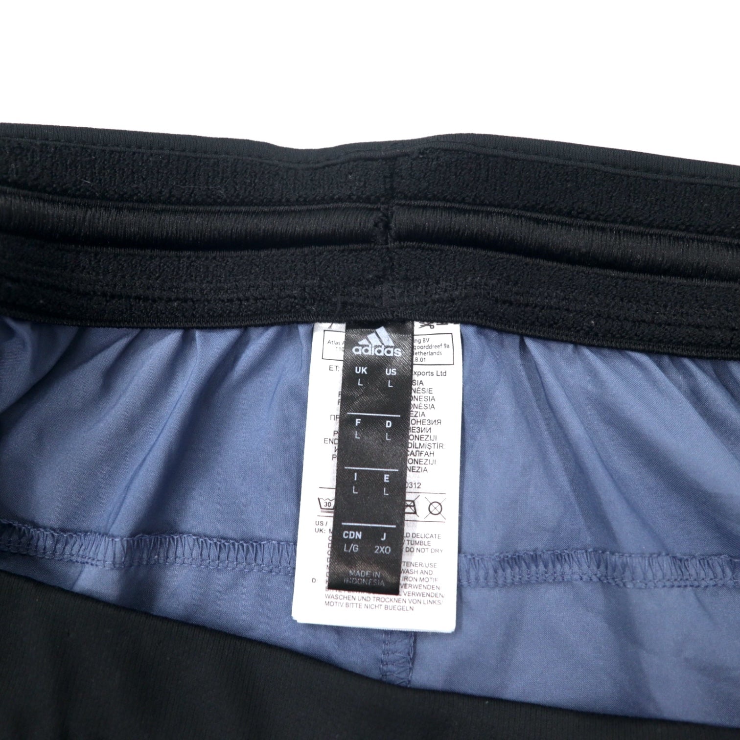 adidas Pantaloncini da calcio, pantaloncini corti 2XO, blu navy, poliestere, fantasia, taglia USA