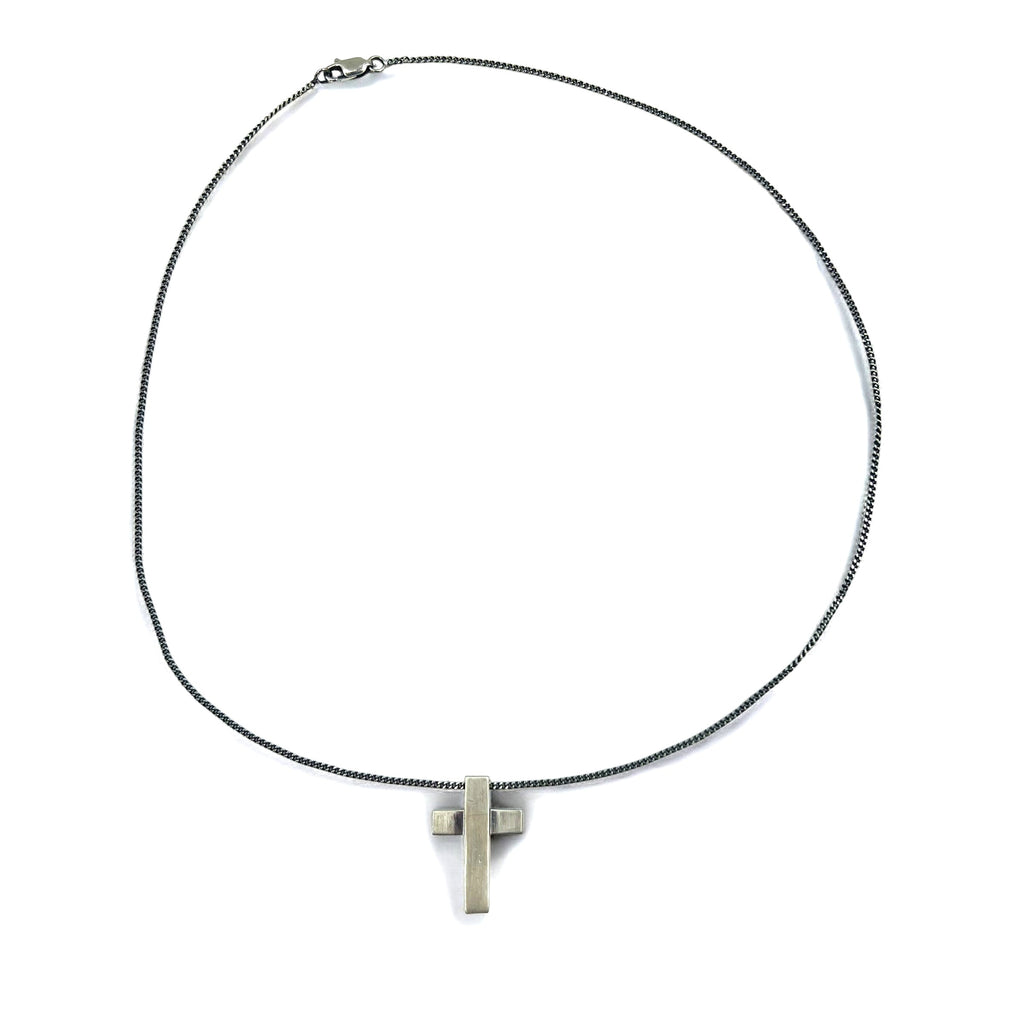 GUCCI - Collana/Girocollo con ciondolo a croce "Fancy" in argento sterling 925, Made in Italy
