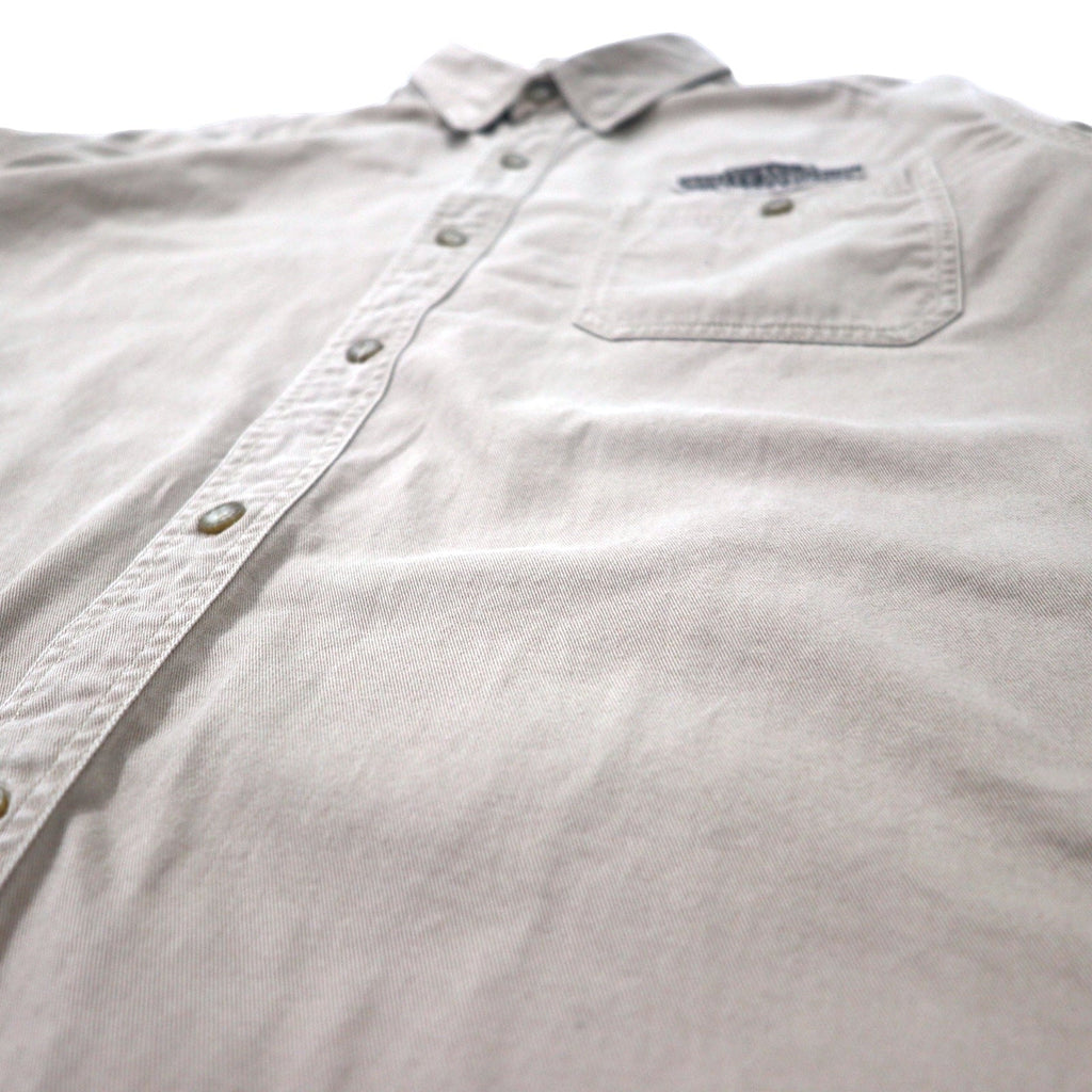 Camicia HARLEY DAVIDSON in twill di cotone con logo ricamato sul retro, 2XL, beige, taglia grande