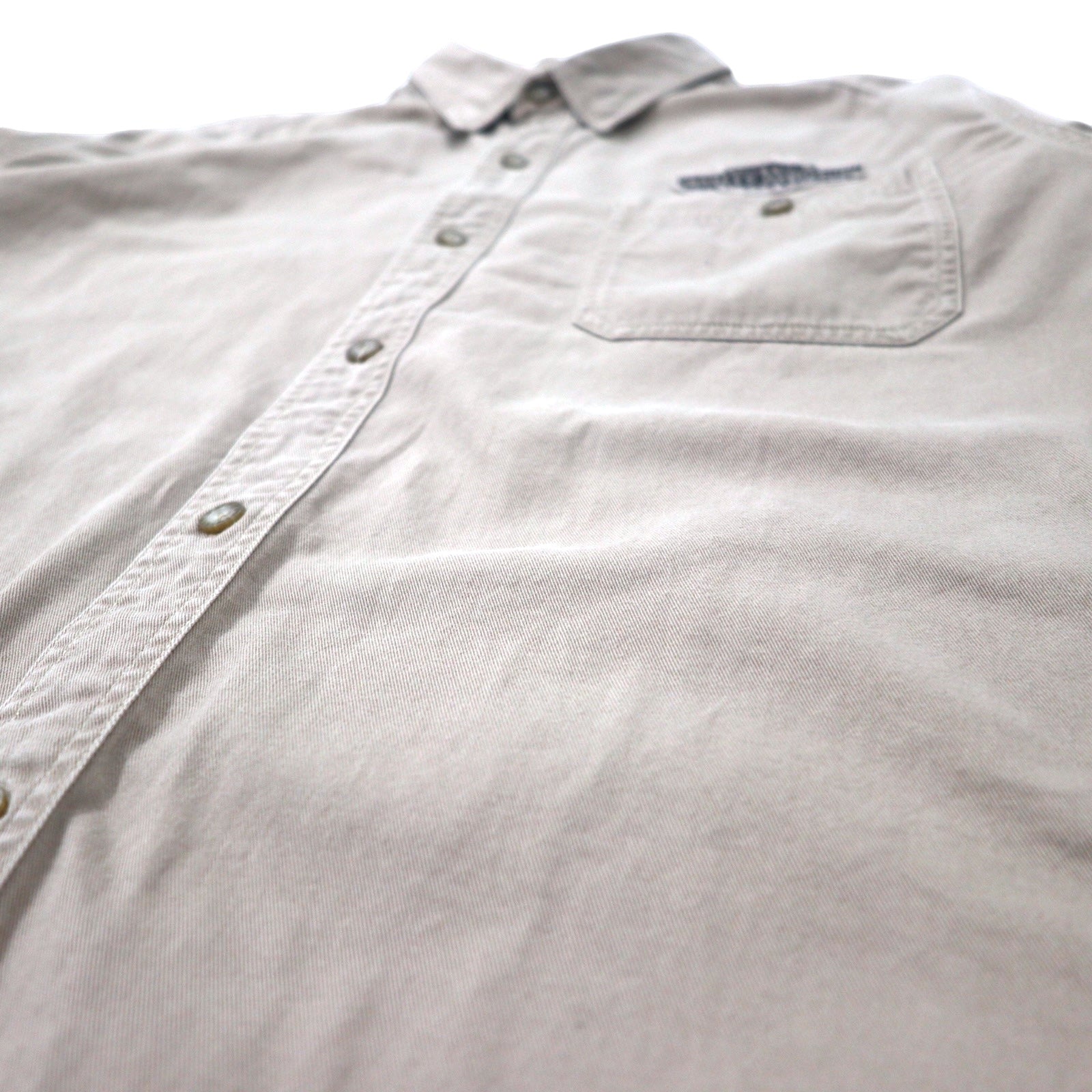 Camicia HARLEY DAVIDSON in twill di cotone con logo ricamato sul retro, 2XL, beige, taglia grande