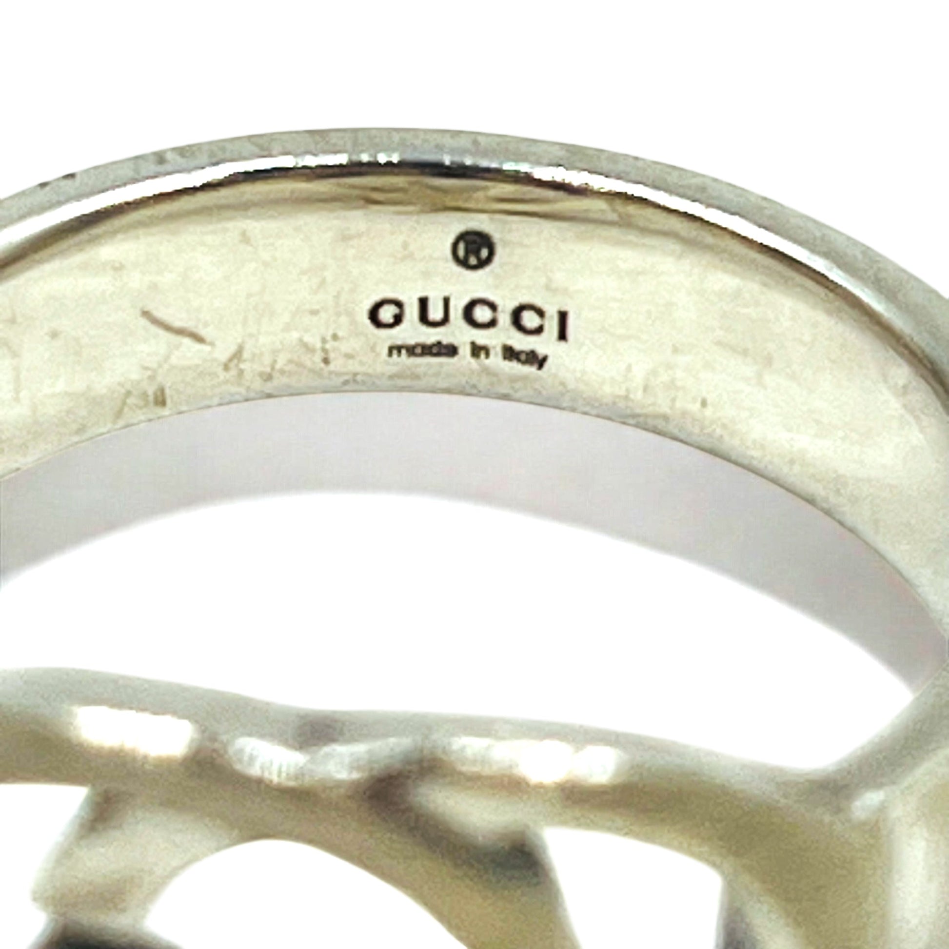 GUCCI Made in Italy Anello con Interlocking G Misura 18 Argento SV925