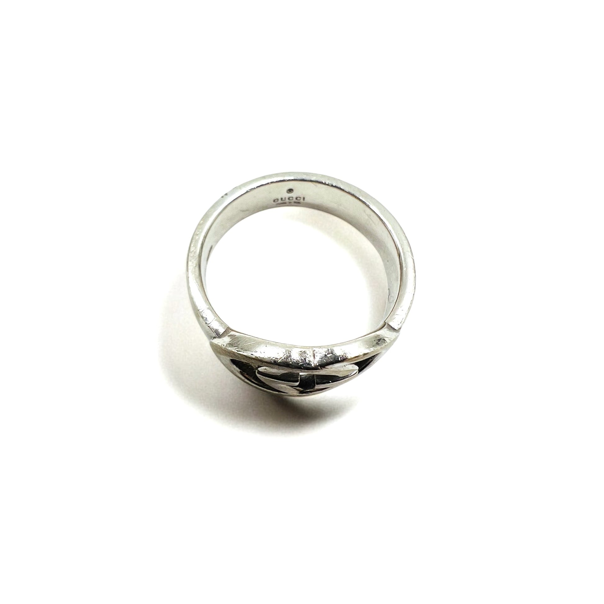 GUCCI Made in Italy Anello con Interlocking G Misura 18 Argento SV925