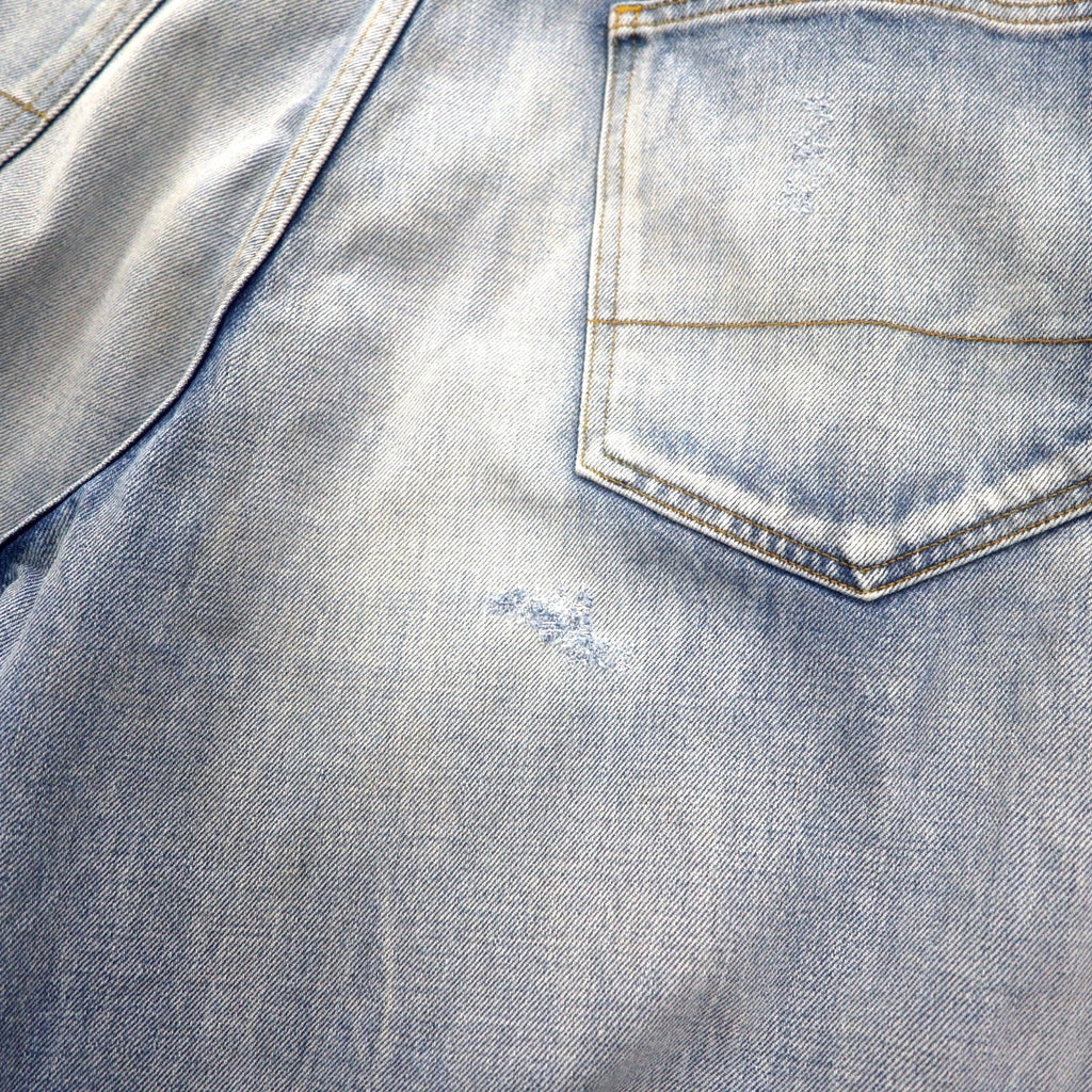 ANCELLM Jeans affusolati in denim selvedge a 5 tasche, colore indaco, taglia L, con finitura vintage ANC-PT03-B