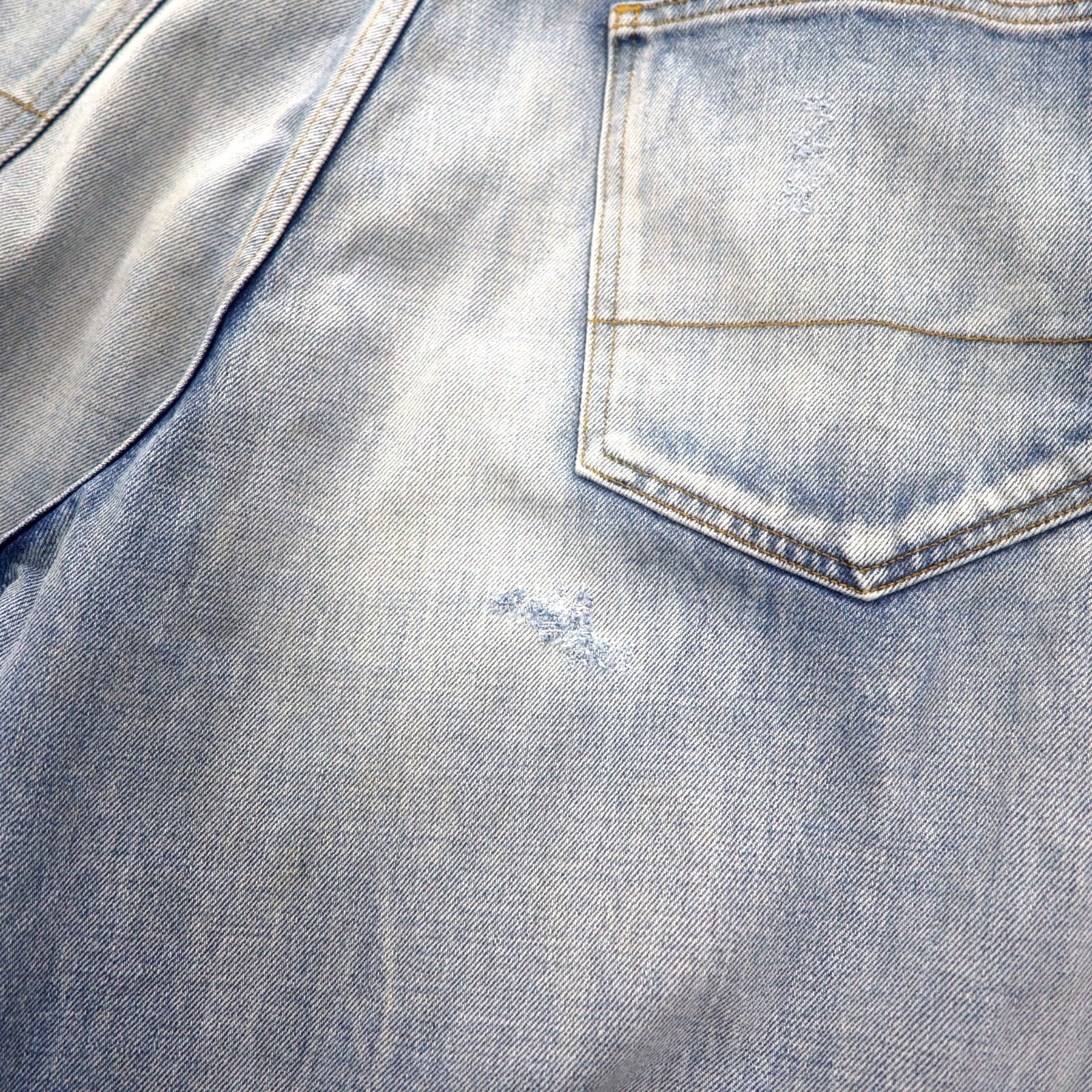 ANCELLM Jeans affusolati in denim selvedge a 5 tasche, colore indaco, taglia L, con finitura vintage ANC-PT03-B