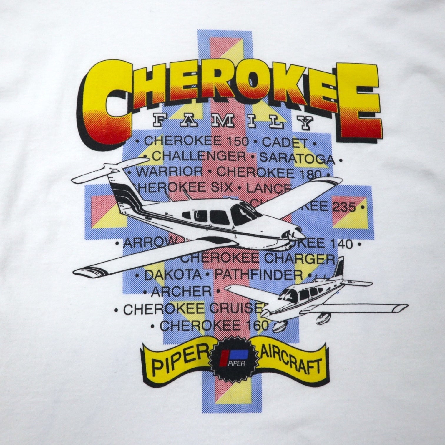 T-shirt stampata FRUIT OF THE LOOM, anni '90, made in USA, XXXL, bianca, cotone, CHEROKEE, aereo, BEST, taglia grande