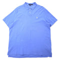 POLO RALPH LAUREN ポロシャツ XXL ブルー コットン 鹿の子 CLASSIC FIT スモールポニー刺繍 ビッグサイズ